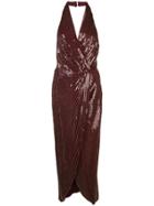Haney Aurora Sequinned Midi Dress - Red