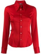 Romeo Gigli Vintage 2000's Slim-fit Shirt - Red