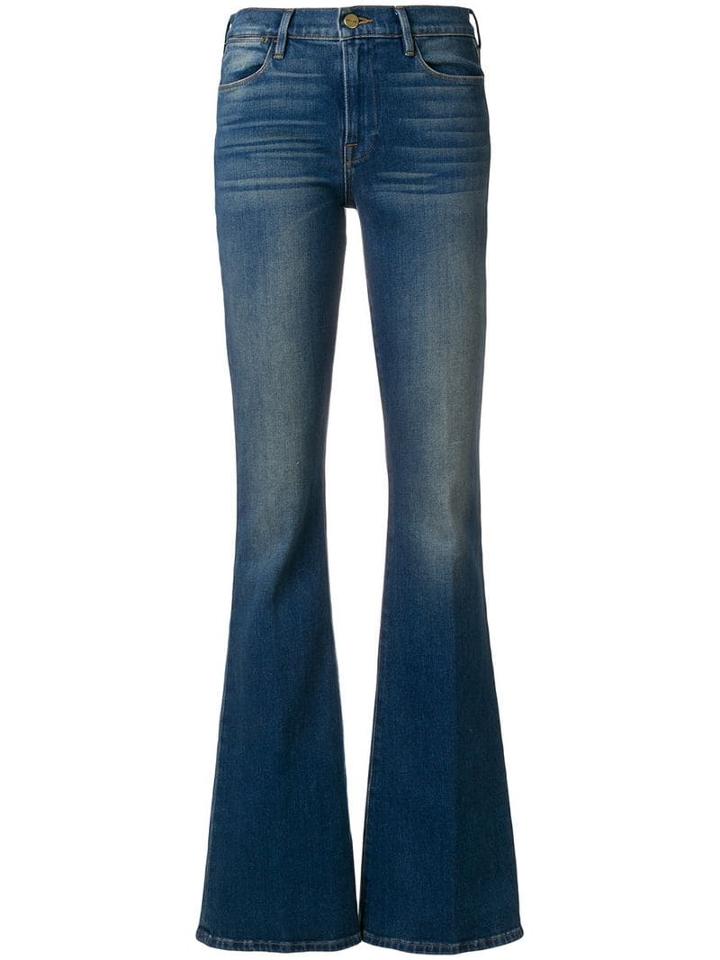 Frame Flared Denim Jeans - Blue
