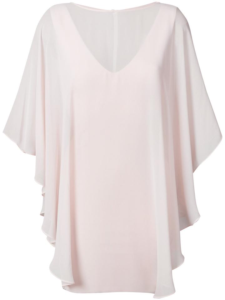 Halston Heritage - Flared Shift Dress - Women - Polyester/spandex/elastane - 10, Pink/purple, Polyester/spandex/elastane