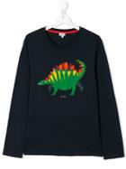 Paul Smith Junior Teen Dino Print T-shirt - Blue