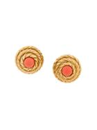 Valentino Vintage Rounded Clip-on Earrings - Metallic