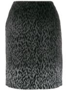 Karl Lagerfeld Karl X Carine Brushed Finish Skirt - Grey