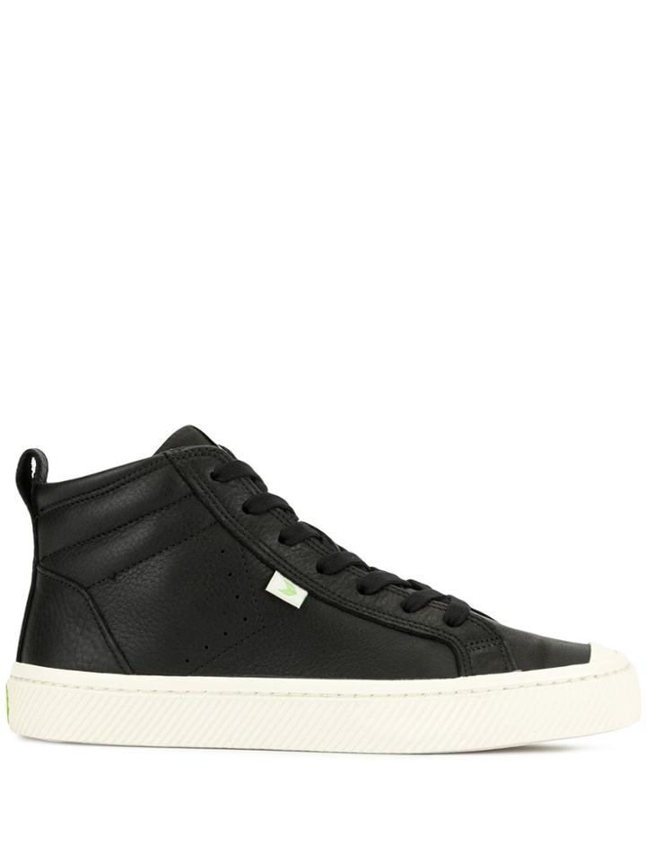 Cariuma Oca High Black Premium Leather Sneakers