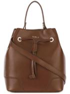 Furla Bucket Bag With Drawstring Fastening, Women's, Brown, Leather