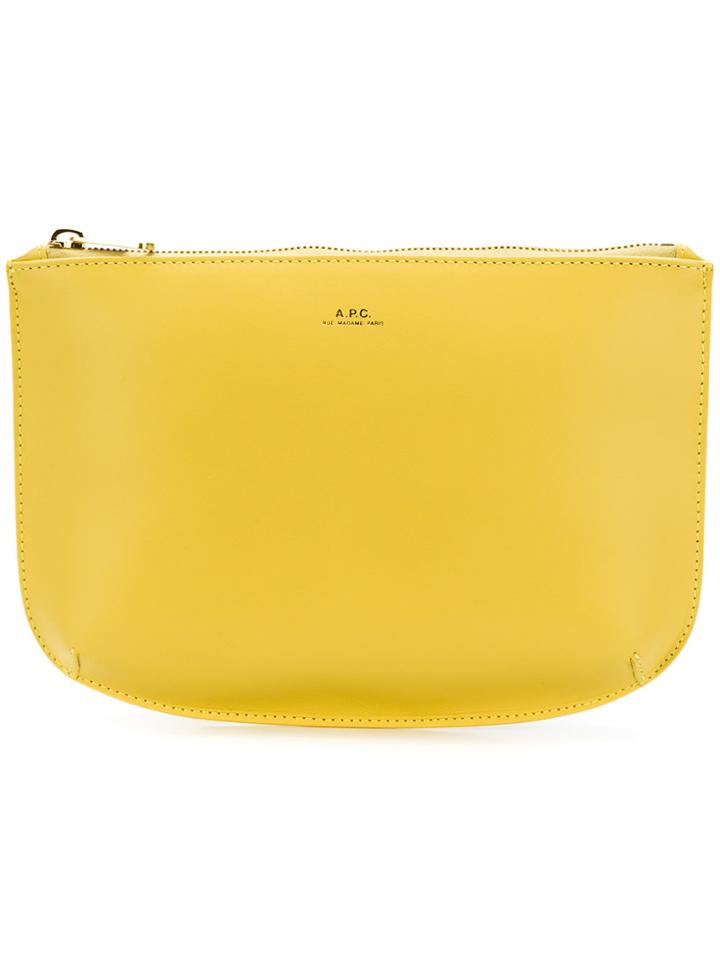 A.p.c. Embossed Envelope Clutch - Yellow & Orange