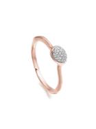 Monica Vinader Nura Mini Teardrop Diamond Stacking Ring - Pink
