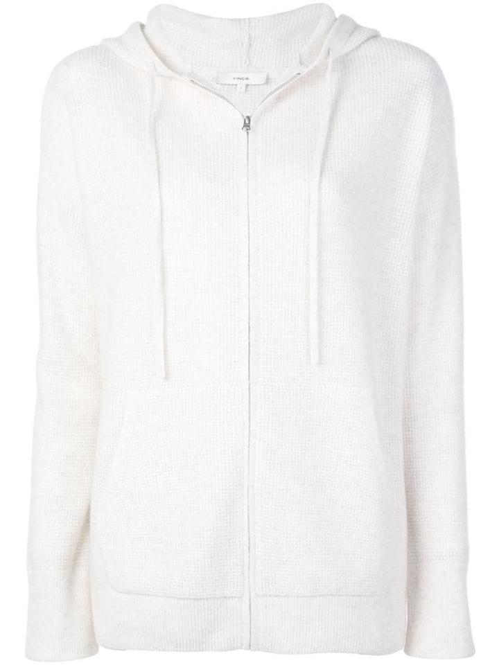 Vince Zip-up Cardigan - White