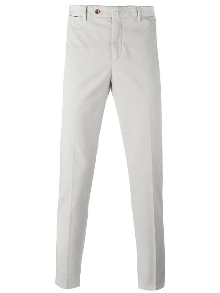 Hackett Slim Fit Chinos, Men's, Size: 34, Grey, Cotton/spandex/elastane