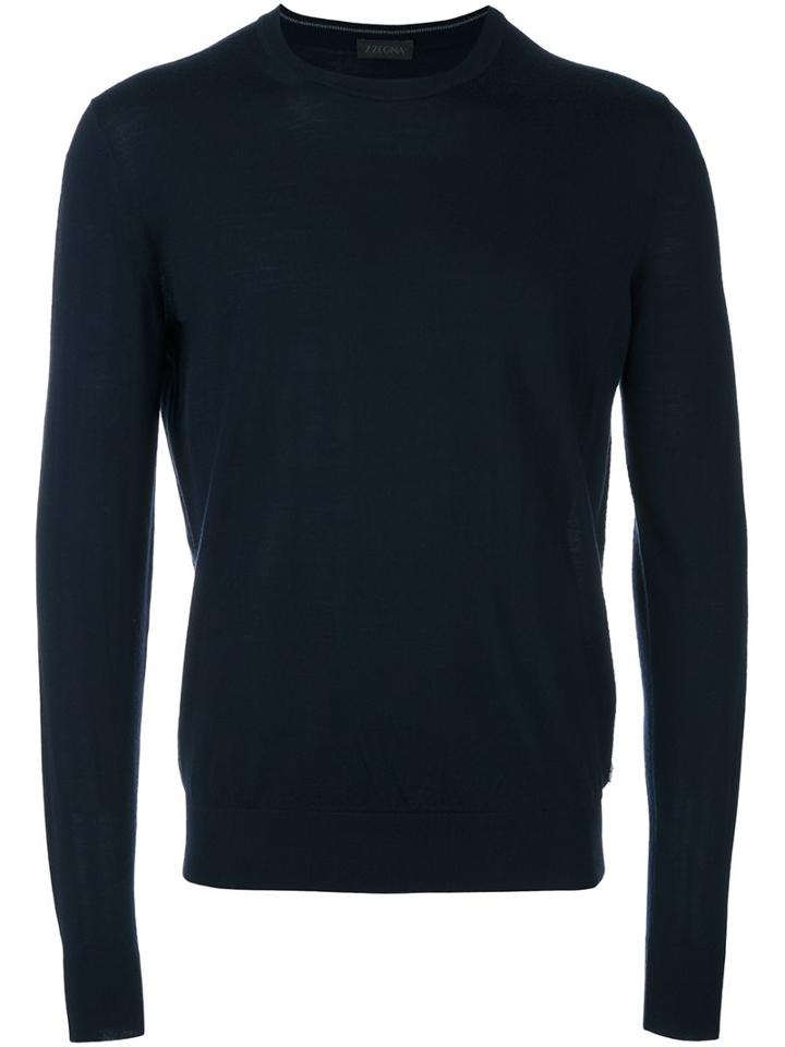 Z Zegna Classic Jumper, Men's, Size: Xl, Blue, Wool