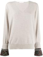 Fabiana Filippi V-neck Sweatshirt - Neutrals