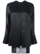 Givenchy Scarf Detail Blouse, Women's, Size: 44, Black, Silk/acetate