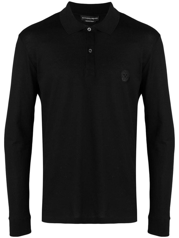 Alexander Mcqueen Logo Polo Top - Black