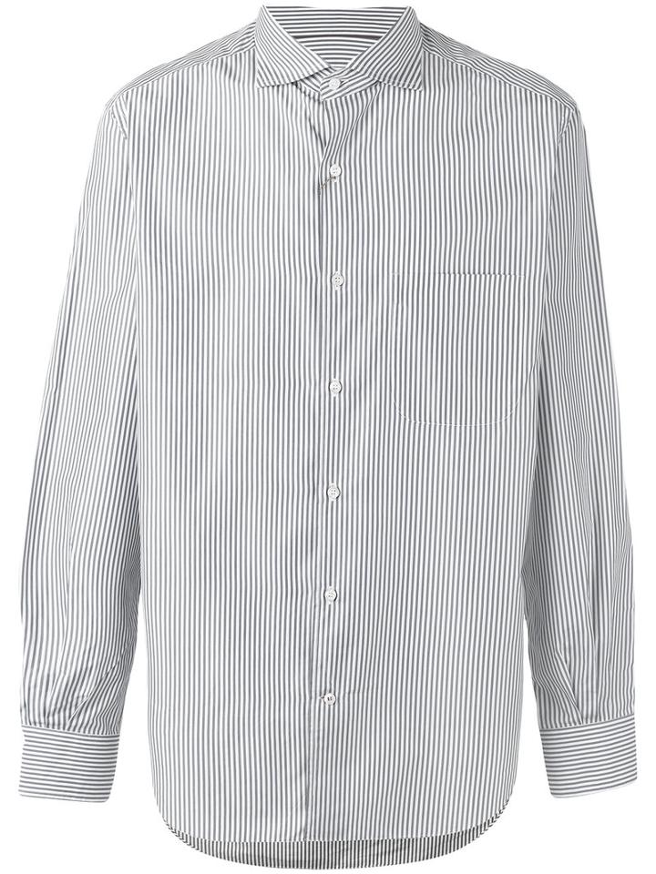 Loro Piana - Alain Striped Shirt - Men - Silk/cotton - Xl, Green, Silk/cotton