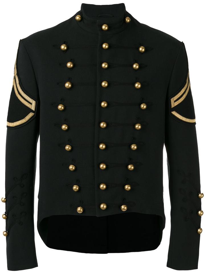 Ports 1961 - Buttoned Cropped Jacket - Men - Cotton/cupro/viscose - 48, Black, Cotton/cupro/viscose
