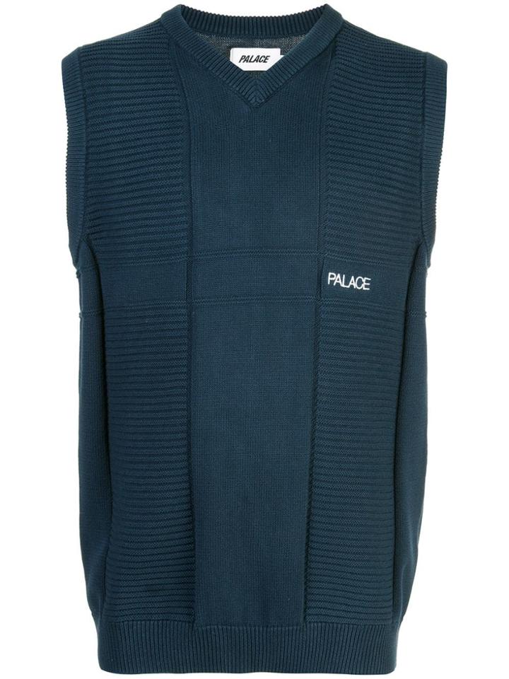 Palace Knitted Vest - Blue