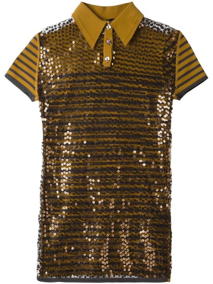 Jean Paul Gaultier Pre-owned Sequinned Polo Shirt - Brown