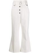 Miu Miu High Waisted Tailored Trousers - White