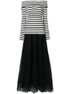 P.a.r.o.s.h. Double Design Tulle Skirt Maxi Dress - Black