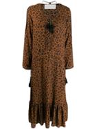 Loulou Leopard Print Maxi Dress - Black