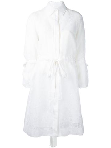 Steven Tai - Gather Trench Coat - Women - Polyester - S, White, Polyester