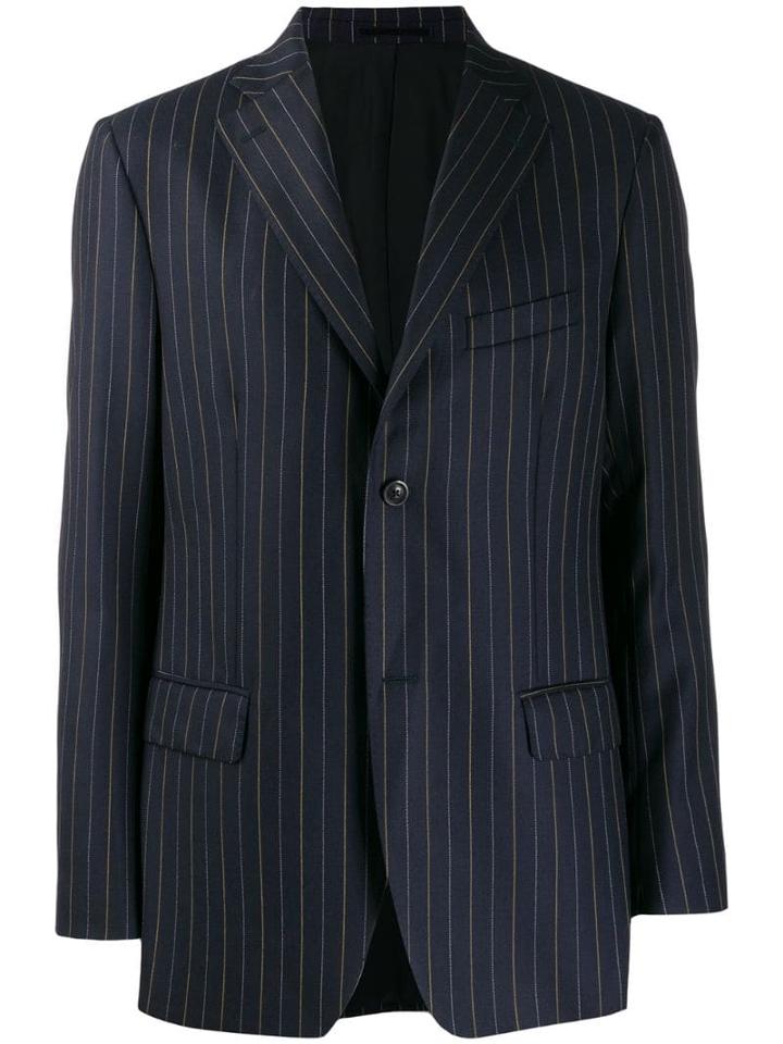 Cobra S.c. Pinstripe Button Blazer - Blue