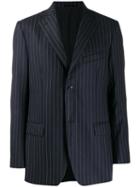 Cobra S.c. Pinstripe Button Blazer - Blue