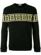 Versace Collection - Border Print Sweatshirt - Men - Cotton - Xl, Black, Cotton