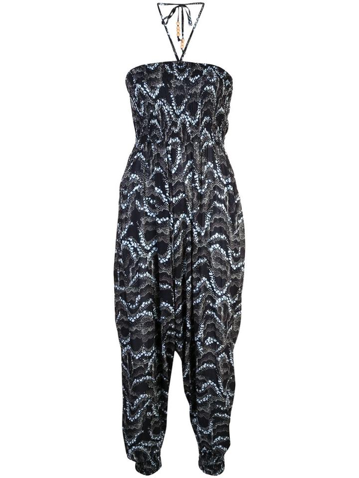 Warm Wish Halter Top Jumpsuit - Blue