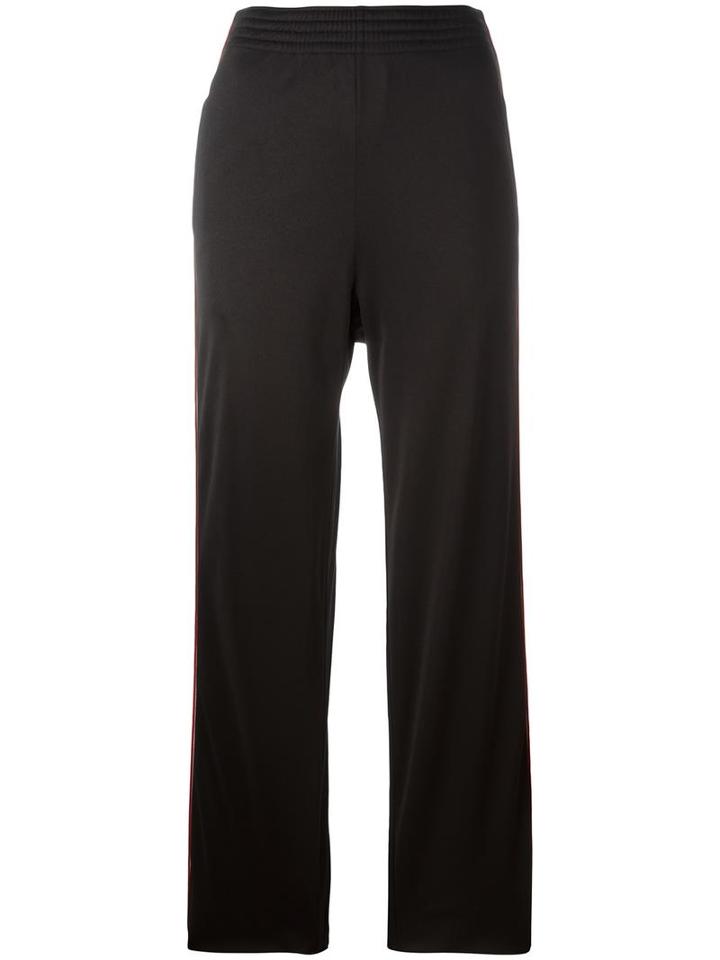 Givenchy Logo Panel Straight Trousers, Women's, Size: 34, Black, Polyester