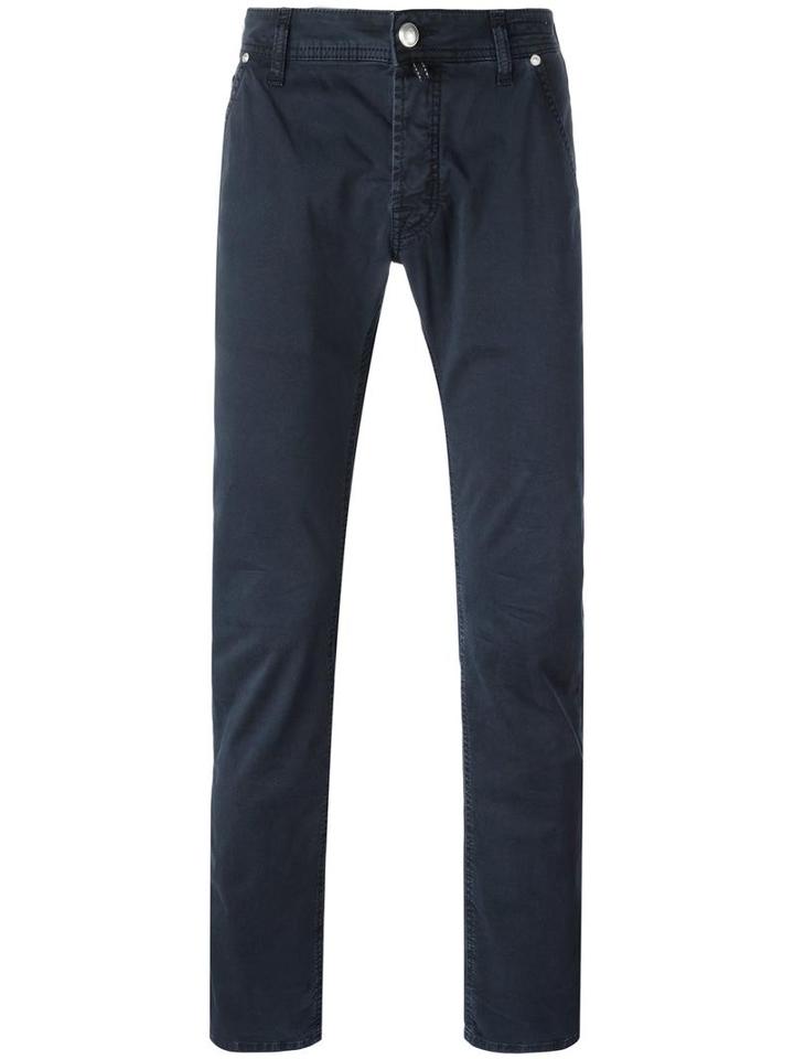 Jacob Cohen Slim-fit Trousers, Men's, Size: 36, Blue, Cotton/elastodiene
