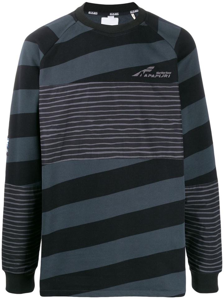 Napa By Martine Rose Logo Striped Sweater - Blue