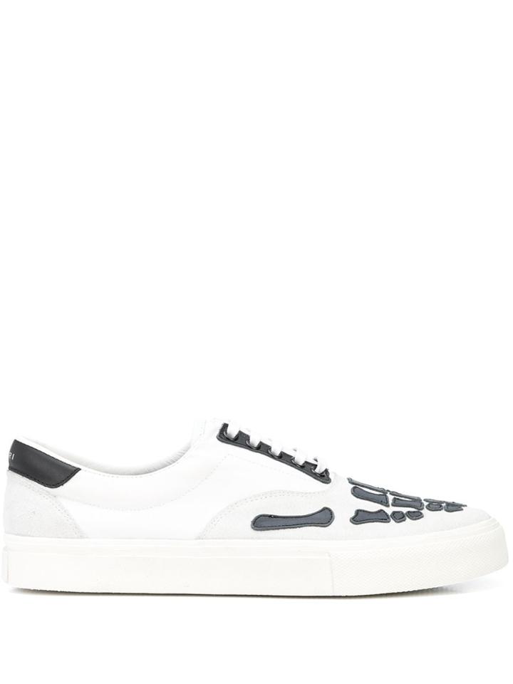 Amiri Skeleton Print Low-top Sneakers - White