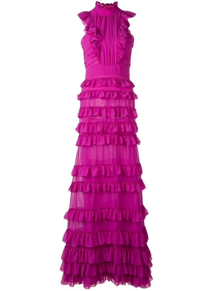 Capucci Ruffled Gowm - Pink & Purple
