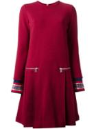 Marc By Marc Jacobs Long Sleeve Pleated Dress