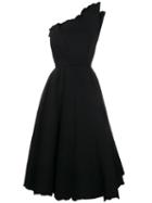 Vika Gazinskaya Structured One Shoulder Dress, Women's, Size: 36, Black, Cotton/polyacrylic