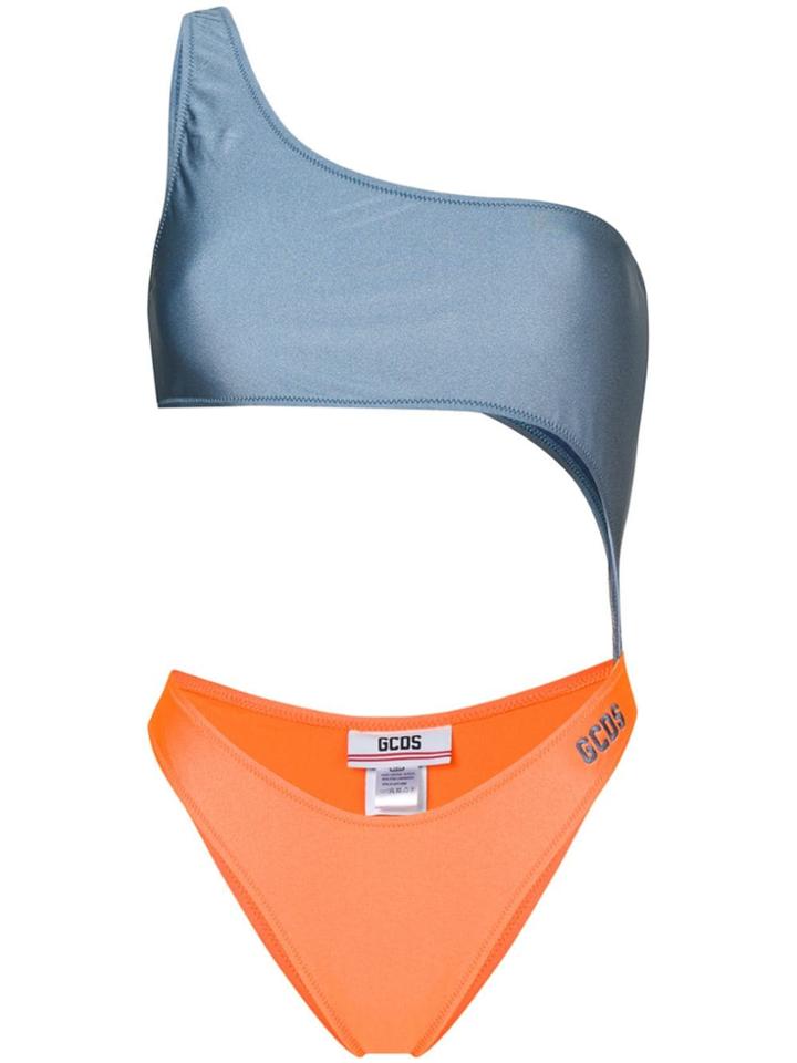 Gcds Asymmetric Swimsuit - Blue