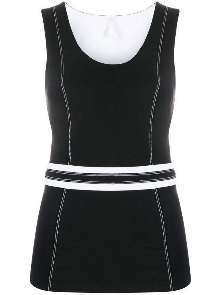 No Ka' Oi Stitching Detail Sport T-shirt - Black