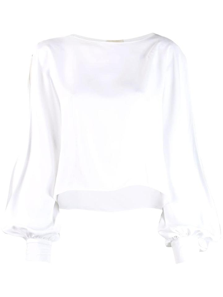 Alexandre Vauthier Slit Sleeve Blouse - White