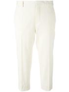 Maison Margiela Cropped Tailored Trousers, Women's, Size: 44, Nude/neutrals, Cotton/polyamide/spandex/elastane/virgin Wool