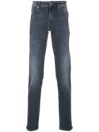 Pt05 Washed Straight Leg Jeans - Blue