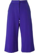 Msgm Classic Culottes, Women's, Size: 44, Blue, Cotton/polyamide/spandex/elastane/polyester