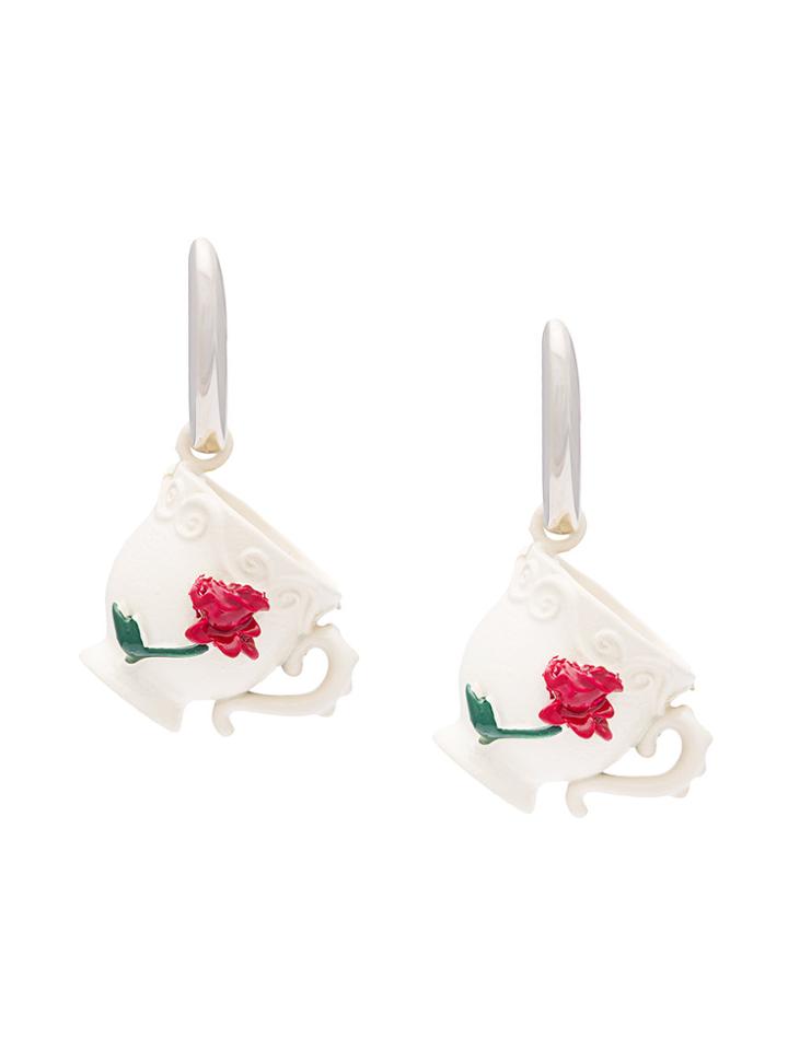 Christopher Kane Teacup Drop Earrings - Multicolour