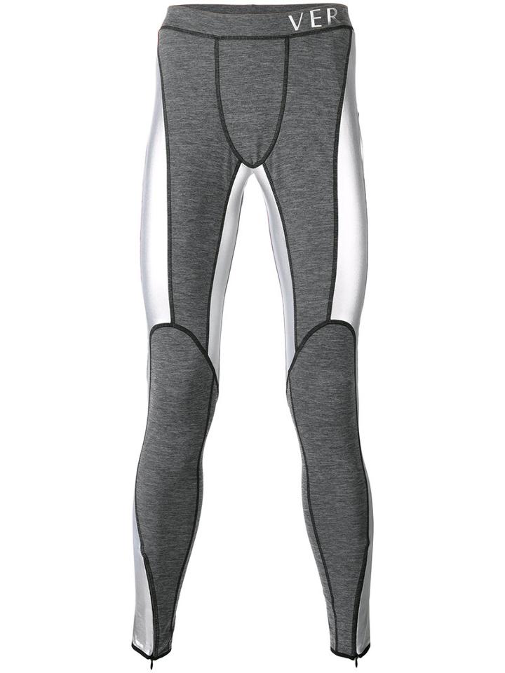 Versace - Stretch Panelled Legging - Men - Polyamide/polyester/spandex/elastane - 4, Grey, Polyamide/polyester/spandex/elastane