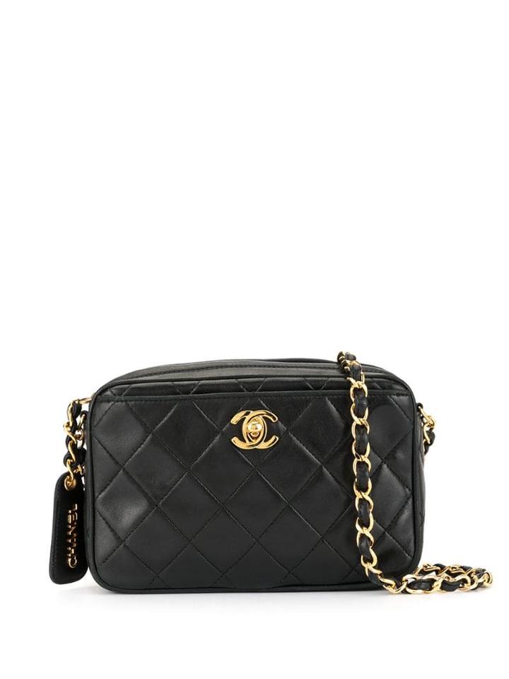 Chanel Pre-owned 1995's Turn-lock Charm Chain Bag - Black