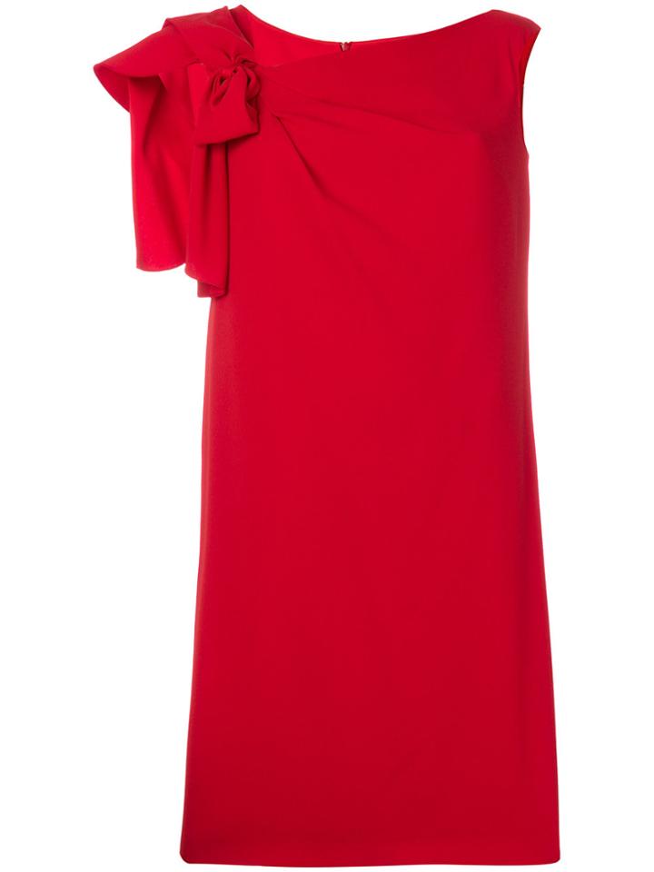 Max Mara Bow Shift Dress - Red