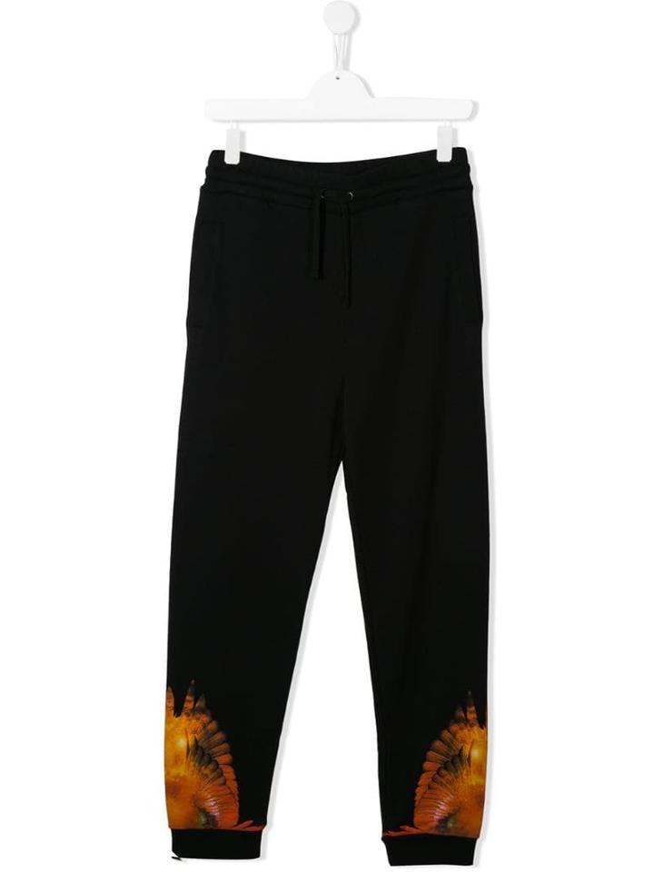 Marcelo Burlon County Of Milan Kids Wings Print Joggers - Black