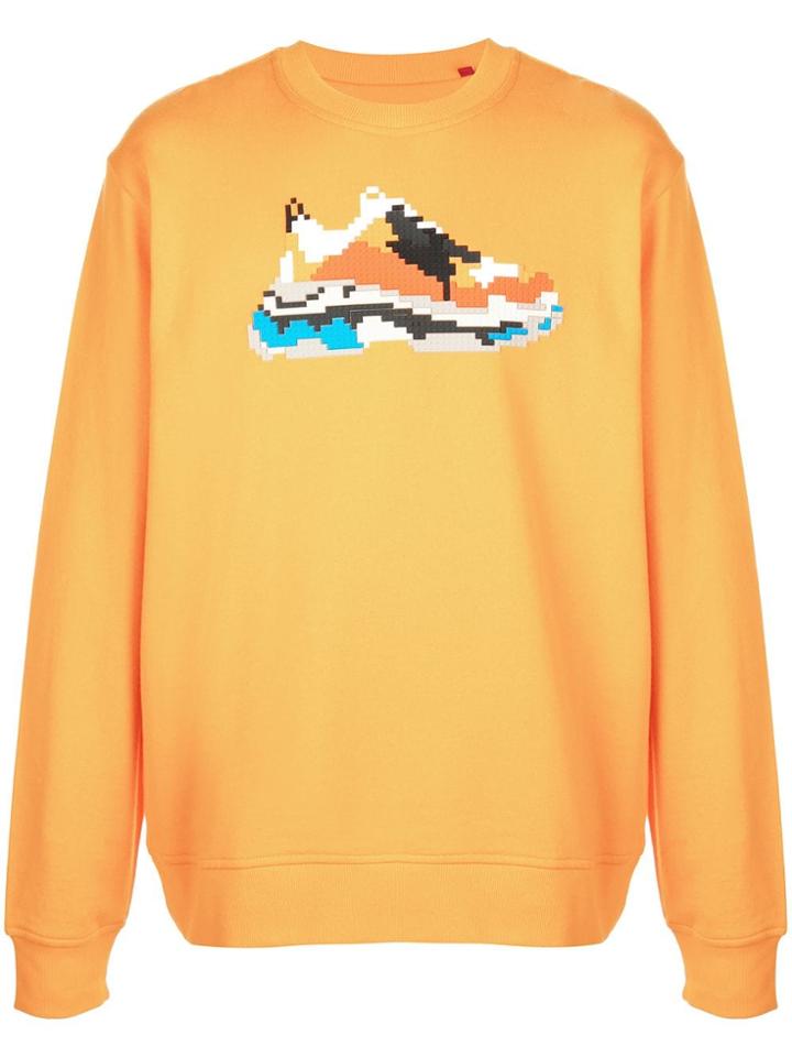 Mostly Heard Rarely Seen 8-bit Vibrante Wave Sweatshirt - Orange