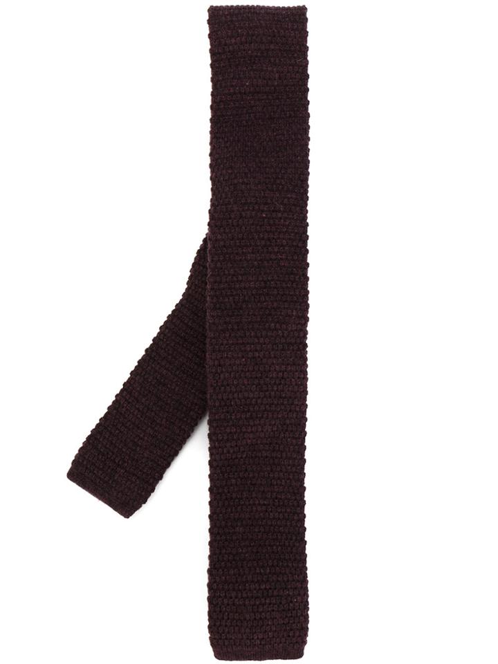 Eleventy Knitted Tie - Pink & Purple