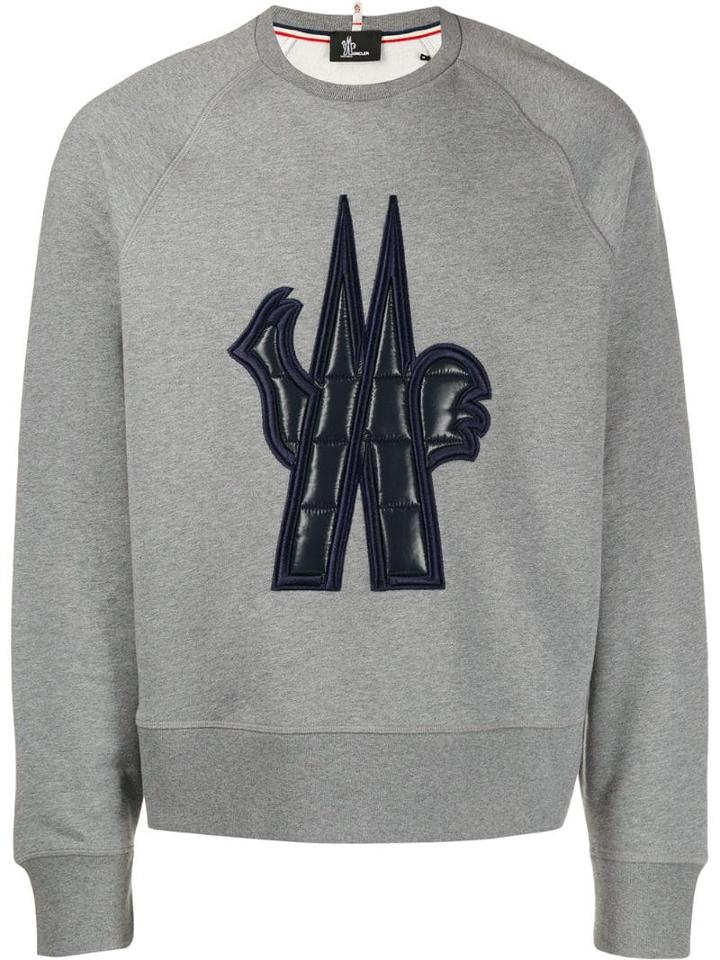 Moncler Grenoble Logo Patch Sweatshirt - Grey